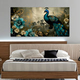 Beautiful Blue Peacock Canvas Wall Painting