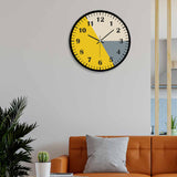 Beautiful Tricolor Shape Designe Wall Clock