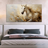 White Horse Running Abstract Canvas Wall Painting & Arts