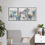 Beautiful Abstract Flower Canvas Wall Frame Set of 3
