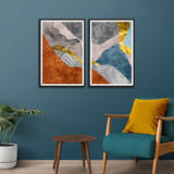 Colorful Abstract Set of 2 Wall Frames
