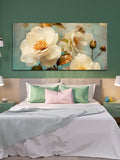 White Flower Canvas Wall Painting & Arts
