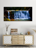 Watrerfall with Mountain Canvas Wall Painting & Arts