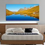 Beautiful River with Mountain Canvas Wall Painting
