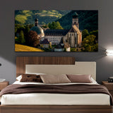 Beautiful Forest with House and Canvas Wall Painting