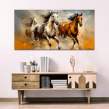 Three Running Horse Canvas Wall Painting
