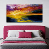 Beautiful Colorful Sky with Sunset Canvas Wall Painting & Arts