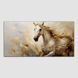 White Horse Running Abstract Canvas Wall Painting & Arts