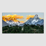Yellow Mountain with Green Forest Canvas Wall Painting