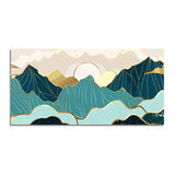 Golden Mountain Canvas Wall Painting