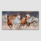 Red & White Running Horses Wall Paintings & Art