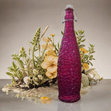MithilaHandicrafts Crystal Glass Water Bottle Pink (Set of 1)