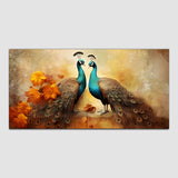 Two Beautiful  Peacock  Canvas Wall Painting