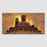 Brown and Yellow Buddha Canvas Painting