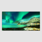 Beautiful Blue Sky  And Water  with Mountain Canvas Wall Painting