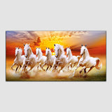 Beautiful Sunset with Running Horses Wall Painting