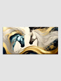 Two Abstract White Horse Canvas Wall Painting & Arts