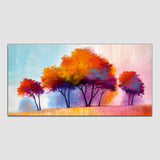 Abstract Colorful Tree Canvas Wall Painting