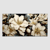 White and Black Flower Canvas Wall Painting & Art