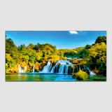 Mural Waterfall Green Canvas Wall Painting