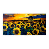 Sunflower Sunset Oil canvas wall Painting