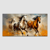 Three Running Horse Canvas Wall Painting