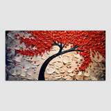 Abstract Red Tree Canvas Wall Painting &Arts