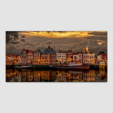 Beautiful City Inside the River Canvas Wall Painting