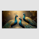 Three Beautiful  Peacock Wall Painting