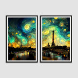 Beautiful City Abstract Premium Set of 2 Wall Frames