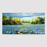 Beautiful Green Forest Tree with Flower Canvas Wall painting & Arts