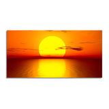 Sunset Over Ocean Canvas Wall Painting