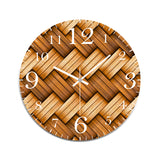 Modern Wooden Pattern Printed Wall Clock