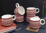 MITHILA HANDICRAFTS Ceramic Tea Cup Set of 6 (120 Milliliter Each)