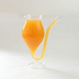 Mithilashri Borosilicate Vampire goblet with Built-in straw (400 ml)