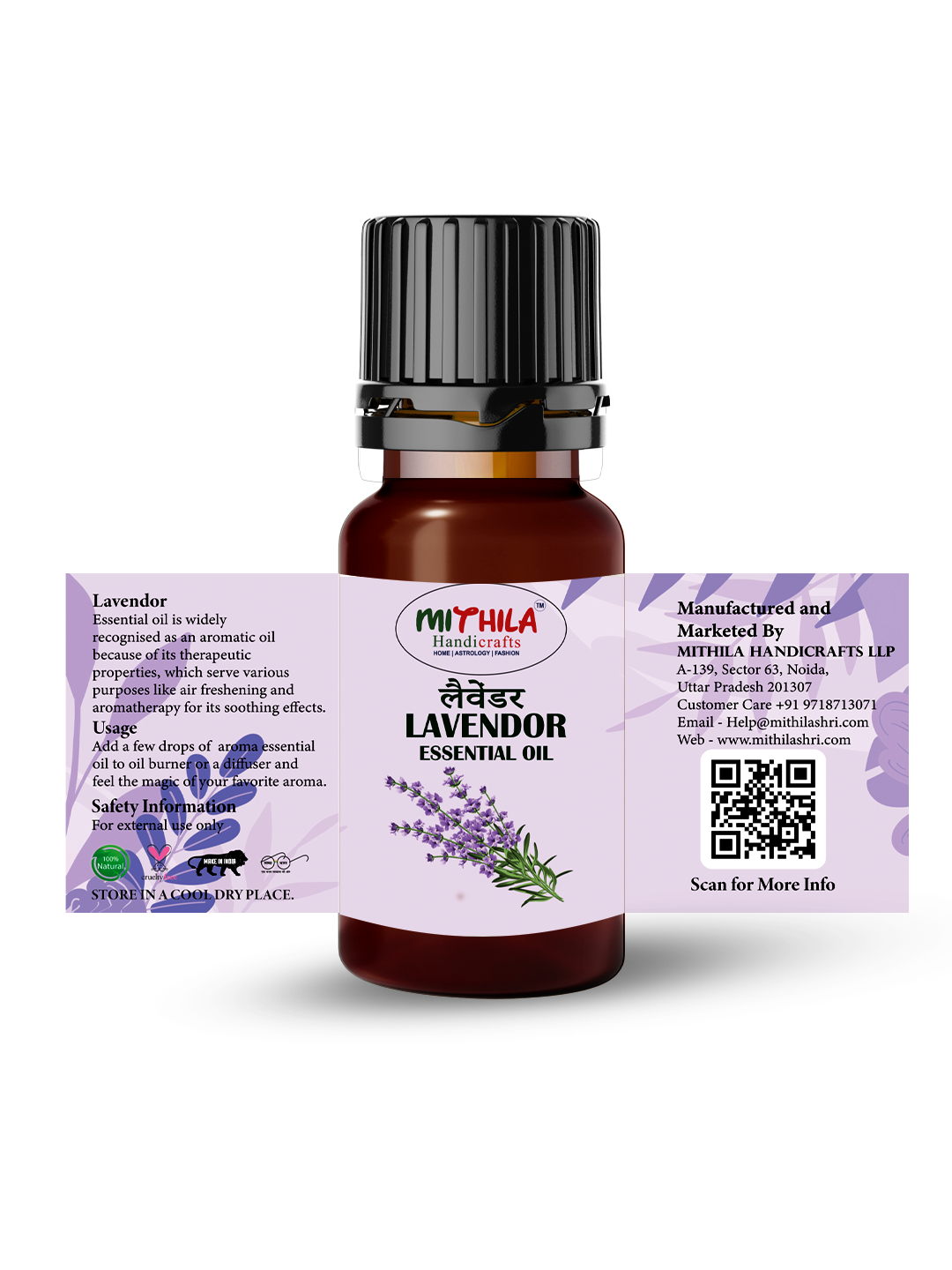 Lavender Essential Oil For Skin, Hair Care, Home Fragrance, Aroma Therapy 30ml