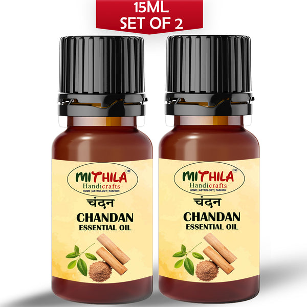 Sandalwood Essential Oil For Skin, Hair Care, Home Fragrance, Aroma Therapy 15ml (Pack of 2)