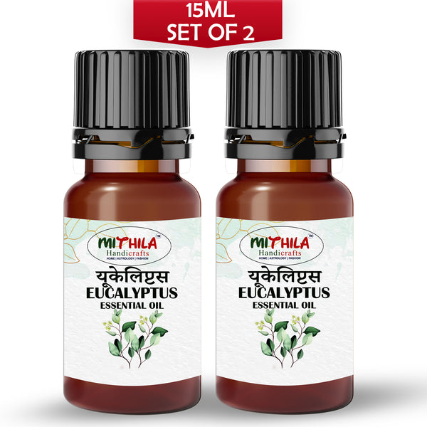 Eucalyptus Essential Oil For Skin, Hair Care, Home Fragrance, Aroma Therapy 15ml (Pack of 2)