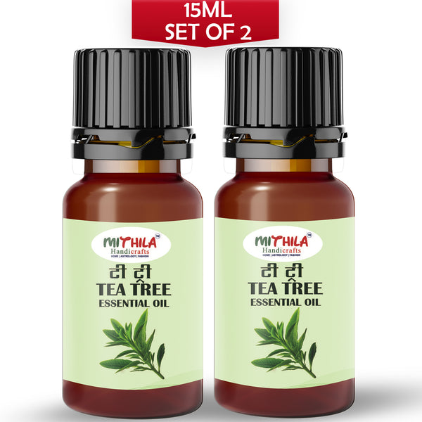 Tea Tree Essential Oil For Skin, Hair Care, Home Fragrance, Aroma Therapy 15ml (Pack of 2)