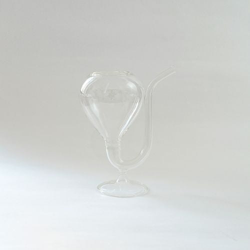 Mithilashri Borosilicate Heart Goblet with built-in straw (300 ml)