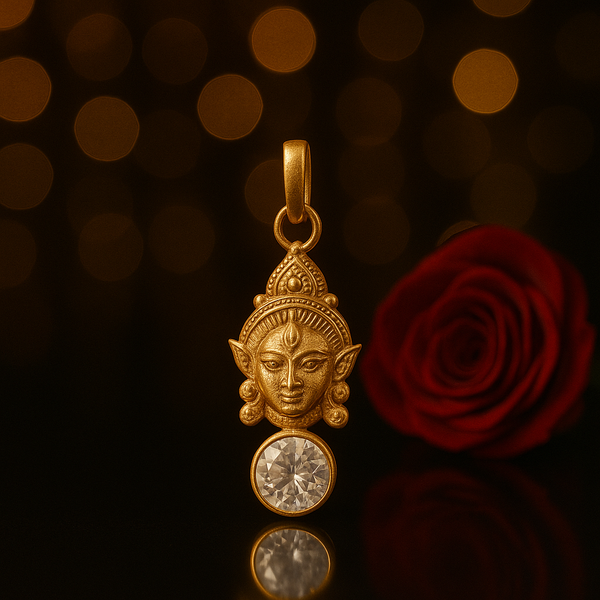 Nav Durga with Zircon Panchdhatu Pendant – Divine Protection &amp; Radiance | Lab Certified