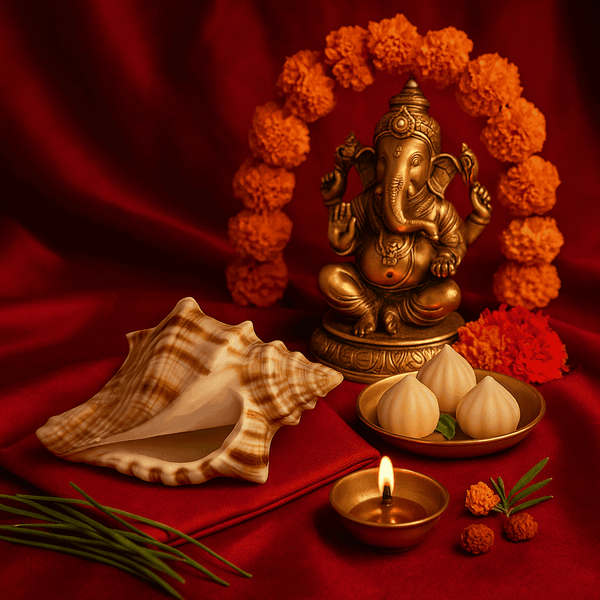 Ganeshmukhi Shankh | Auspicious Conch Resembling Lord Ganesha
