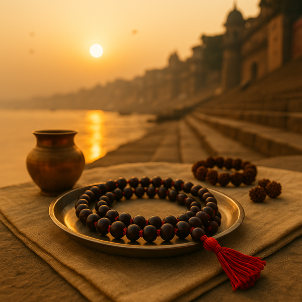 Laal Chandan Mala – 108 Beads | Natural Red Sandalwood | For Devotion, Discipline & Inner Strength