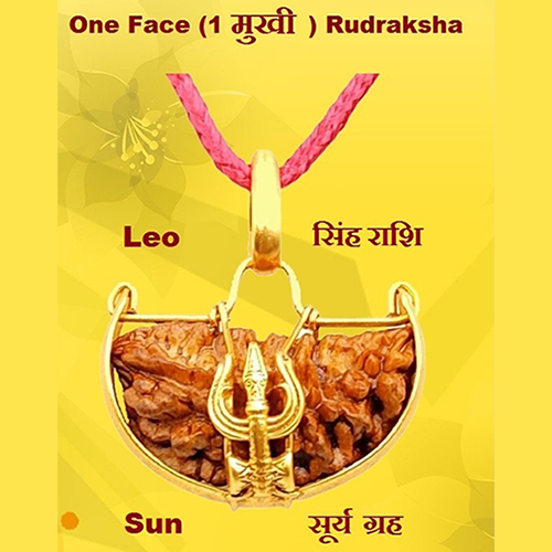 One Fcae Ek Mukhi Rudraksha-Trishul Shape