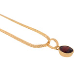Hessonite/Gomed Pendant Panchdhatu  with chain  Lab Certified  Natural Gemstone for Men and Women