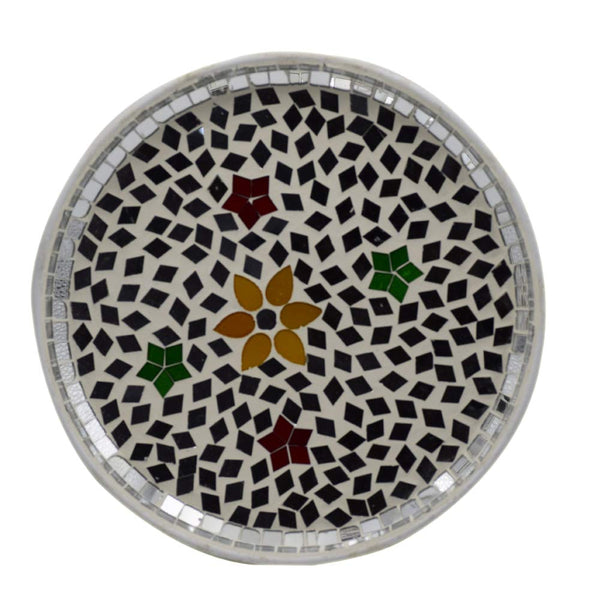 Mithilashri Elegant Glass Mirror Tray for Home Decoration, Festivals, Party Celebrations. (Only Tray)