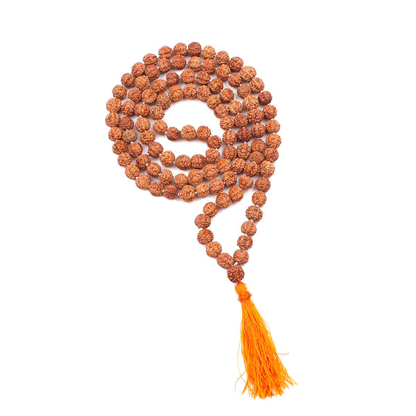 Mithilashri Seven Face Rudraksha Mala Natural saath Mukhi Rudraksha Mala {Beads 108+1} 6mm Rudraksh Jaap Mala