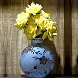 Round Glass Vase - Large - Frosted - 20X16 Cm