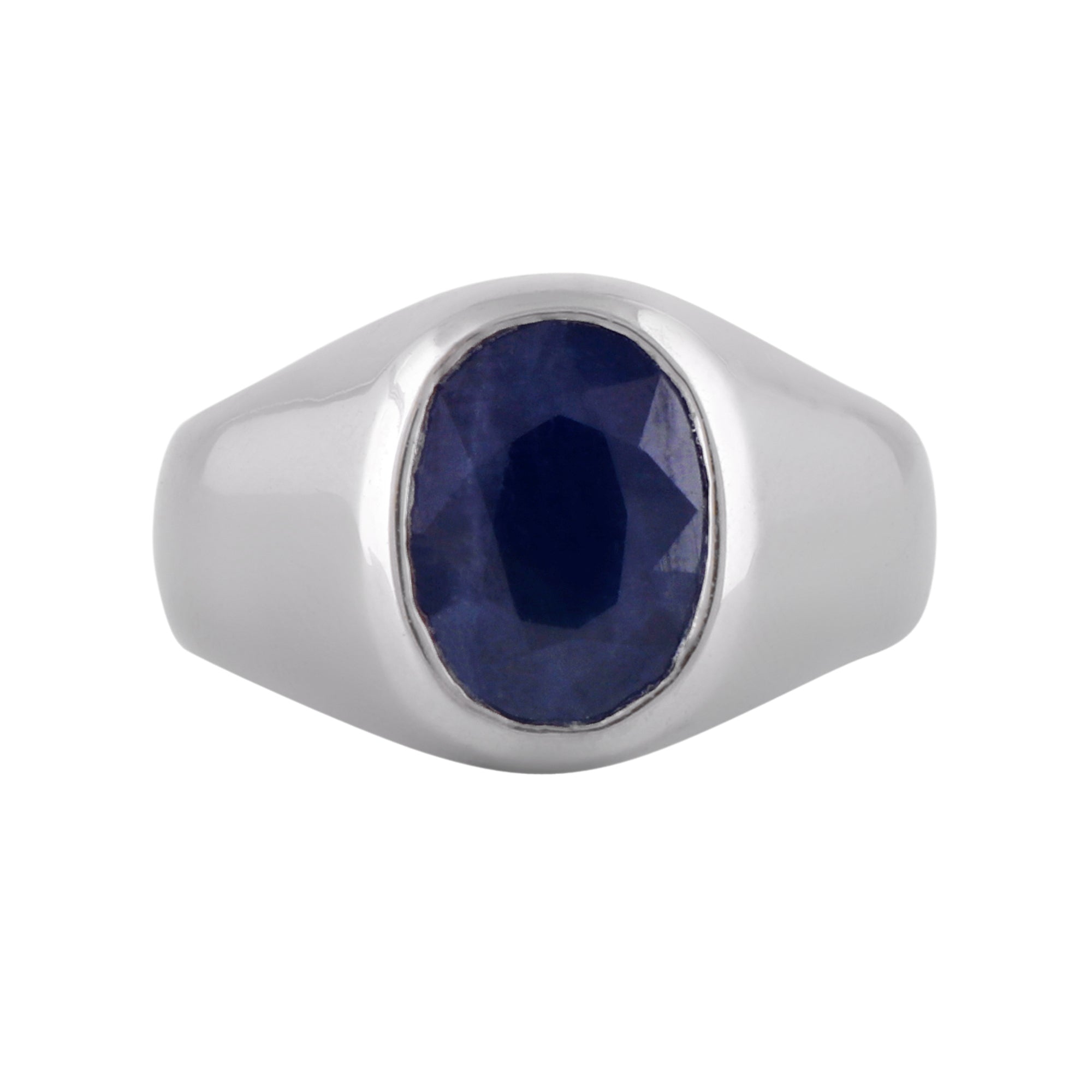 Divya Shakti 12.25-12.50 Carat Blue Sapphire Neelam Nilam Gemstone Silver  Ring For Men & Women - Walmart.com