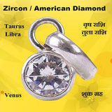 Lab Certified ZIRCON (American Diamond) PENDANT - 92.5% Pure Silver - 5 Crat